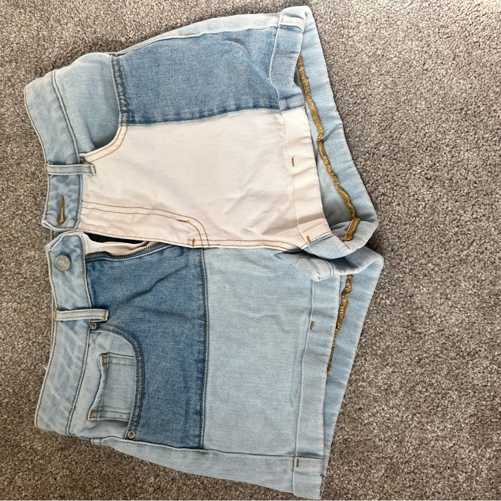 Pacsun Stylish Denim Patchwork Women's Shorts (Size 27 or 4)